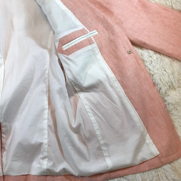 J. Crew Regent Blush Pink Linen Blazer size 6 Tall - Picture 7 of 7
